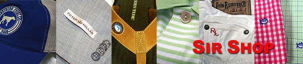 Mens clothing from the Sir Shop